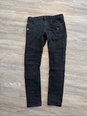 Forever 21 Black Slim Moto Jeans